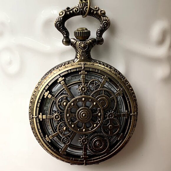 Other - Vintage Style Copper Quartz Pocket Watch